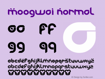 Moogwai Normal Macromedia Fontographer 4.1.5 6/3/02 Font Sample