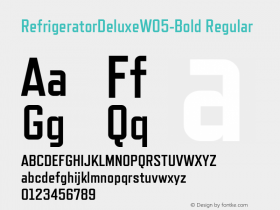 Refrigerator Deluxe W05 Bold Version 1.20 Font Sample