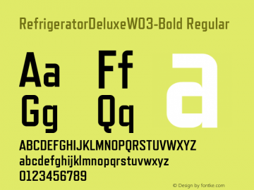 Refrigerator Deluxe W03 Bold Version 1.20 Font Sample