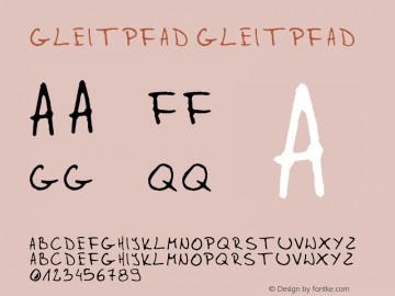 Gleitpfad Gleitpfad jedenset Font Sample