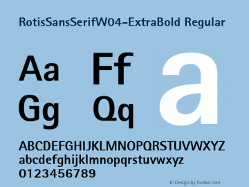 Rotis Sans Serif W04 ExtraBold Version 1.10图片样张