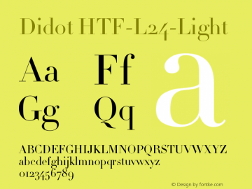 Didot HTF-L24-Light Version 001.000图片样张