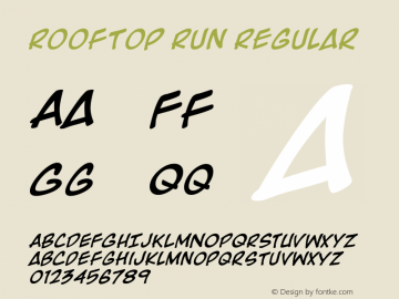 Rooftop Run W05 Italic Version 4.10图片样张