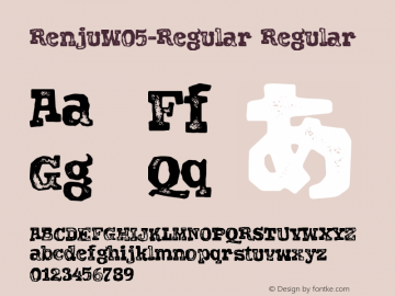 Renju W05 Regular Version 1.10 Font Sample