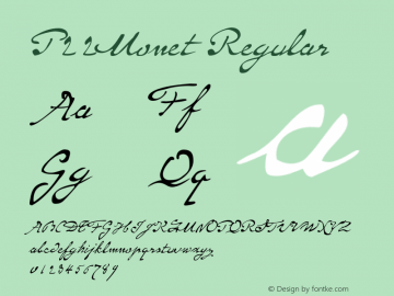 P22Monet Regular 001.000 Font Sample