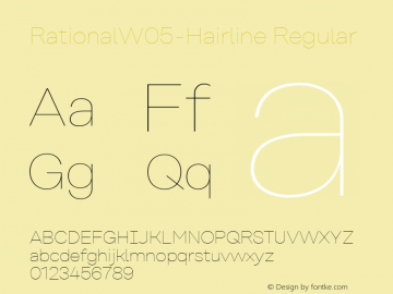 Rational W05 Hairline Version 1.00图片样张