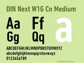 DIN Next W1G Cn Medium Version 1.00图片样张