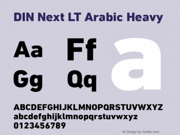 DIN Next LT Arabic Heavy Version 1.1图片样张