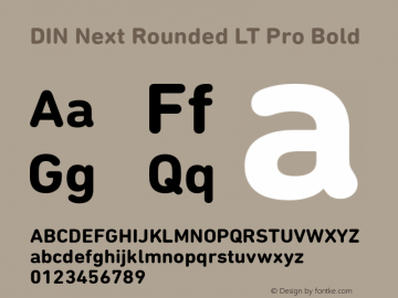 DIN Next Rounded LT Pro Bold Version 1.20 Font Sample