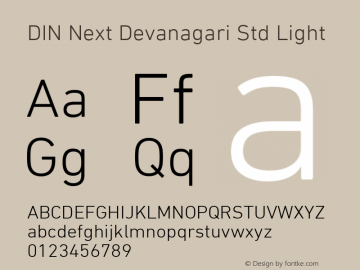 DIN Next Devanagari Std Light Version 1.00图片样张
