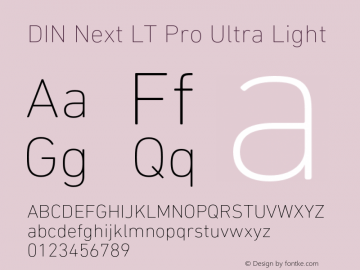 DINNextLTPro-UltraLight Version 1.200;PS 001.002;hotconv 1.0.38 Font Sample