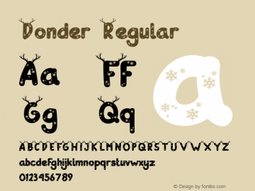 Donder Version 1.00;January 25, 2021;FontCreator 13.0.0.2683 64-bit Font Sample