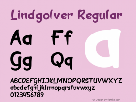 Lindgolver Version 1.00;February 24, 2021;FontCreator 13.0.0.2683 64-bit图片样张