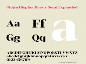 StigsaDisplay-HeavySemExp Version 1.000 Font Sample