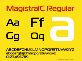 MagistralC Regular 001.000 Font Sample