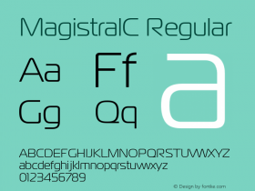 MagistralC Regular OTF 1.0;PS 001.000;Core 116;AOCM 1.0 28 Font Sample