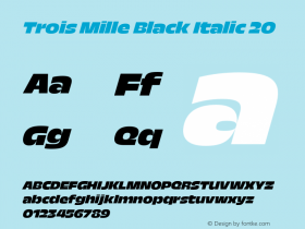 Trois Mille Black Itl 20 Version 1.000;hotconv 1.0.109;makeotfexe 2.5.65596图片样张