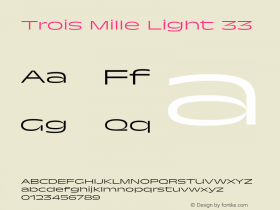 Trois Mille Light 33 Version 1.000;hotconv 1.0.109;makeotfexe 2.5.65596图片样张