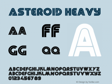 Asteroid-Heavy Version 1.000 | wf-rip DC20131025 Font Sample