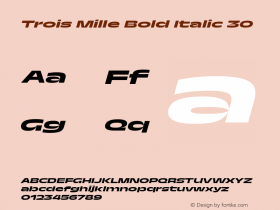 Trois Mille Bold Itl 30 Version 1.000;hotconv 1.0.109;makeotfexe 2.5.65596 Font Sample