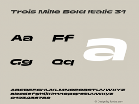 Trois Mille Bold Itl 31 Version 1.000;hotconv 1.0.109;makeotfexe 2.5.65596图片样张