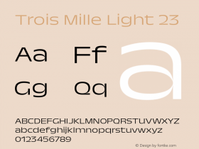 Trois Mille Light 23 Version 1.000;hotconv 1.0.109;makeotfexe 2.5.65596图片样张