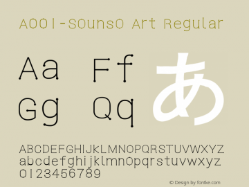 A001-Sounso Art  Font Sample