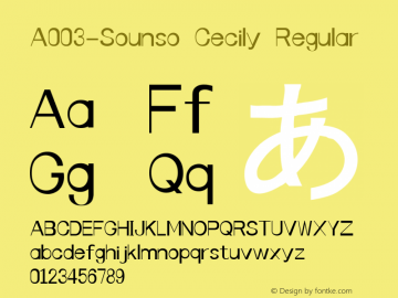 A003-Sounso Cecily  Font Sample