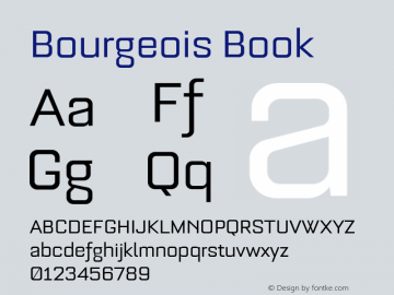 Bourgeois Book Version 1.0 Font Sample