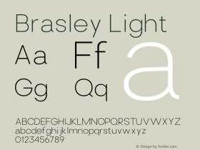 Brasley Light Version 1.000;PS 001.000;hotconv 1.0.88;makeotf.lib2.5.64775 Font Sample