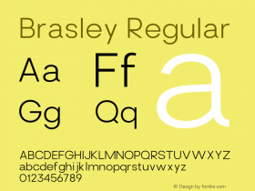 Brasley Regular Version 1.000;PS 001.000;hotconv 1.0.88;makeotf.lib2.5.64775 Font Sample