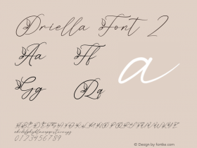 Oriella Font 2 Version 1.015;Fontself Maker 3.5.1图片样张