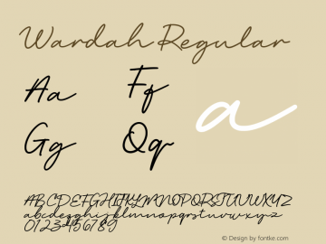 Wardah Version 1.00;February 24, 2021;FontCreator 12.0.0.2567 64-bit Font Sample