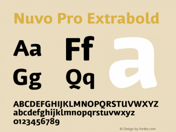 NuvoPro-Xbold Version 7.504; 2008; Build 1020 Font Sample