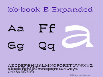 bb-bookB-expanded Version 1.000;PS 001.000;hotconv 1.0.70;makeotf.lib2.5.58329图片样张