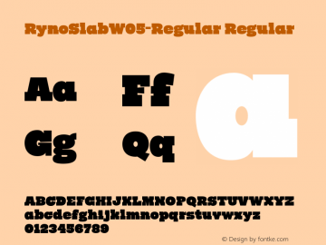 Ryno Slab W05 Regular Version 1.00 Font Sample