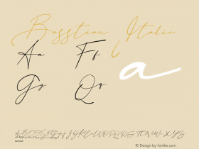 Basstian Italic Version 1.00;February 24, 2021;FontCreator 13.0.0.2683 64-bit Font Sample