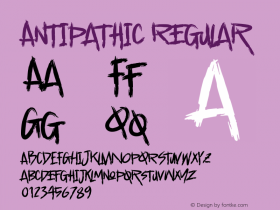 Antipathic Version 1.00;February 26, 2021;FontCreator 13.0.0.2683 64-bit Font Sample