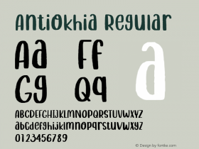 Antiokhia Version 1.00;February 13, 2021;FontCreator 12.0.0.2565 64-bit Font Sample