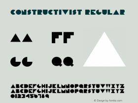 Constructivist Regular 001.000 Font Sample