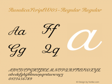 Rusulica Script W05 Regular Version 1.00图片样张