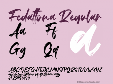 Fedattona Version 1.00;February 23, 2021;FontCreator 13.0.0.2683 64-bit Font Sample