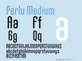 Perlu Medium Version 1.000 Font Sample