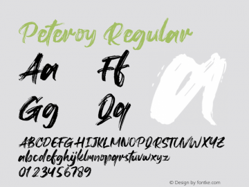 Peteroy Version 1.00;February 22, 2021;FontCreator 13.0.0.2683 64-bit Font Sample