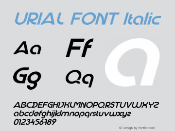 URIALFONT-Italic Version 1.001图片样张