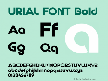 URIAL FONT Bold Version 1.001 Font Sample