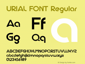 URIAL FONT Regular Version 1.001图片样张
