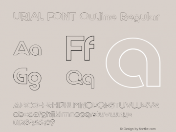 URIAL FONT Outline Regular Version 1.001 Font Sample