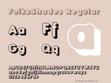 FolksShades Regular 1.0 2002-06-14 Font Sample