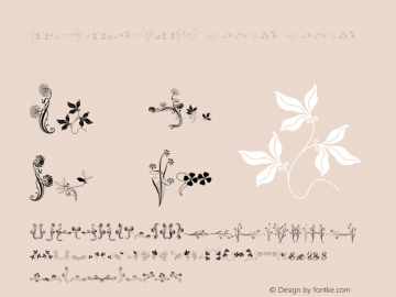 Soft Flowers Two W95 Regular Version 1.00 Font Sample